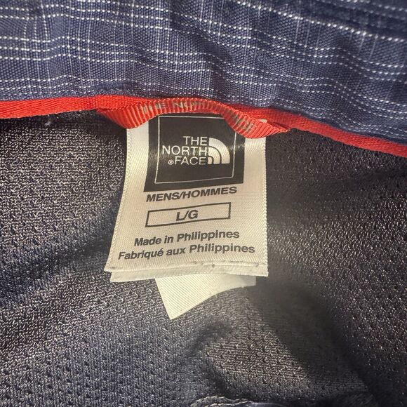 The North Face Blue White Pattern Nylon-Poly Mens Long Sleeve Shirt Size Large - Picture 8 of 10